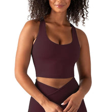 Load image into Gallery viewer, YITTY Active Women's UltraLuxe Built-in Bra Tank Top, Athleisure, 4-Way-Stretch, Burgundy
