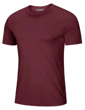 Load image into Gallery viewer, MAGCOMSEN Men's UPF 50+ Short Sleeve T-Shirt – Lightweight Moisture Wicking Active Shirt | Wine