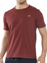 Load image into Gallery viewer, NORTHYARD Men's Workout Gym Shirts Quick Dry T-Shirts Running Athletic Short Sleeve Shirt for Men Wine