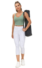 Load image into Gallery viewer, Women’s Longline Sports Bra Wirefree Padded Medium Support Yoga Bras Gym Running Workout Tank Tops (Jasmine Green)