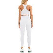 Load image into Gallery viewer, WodoWei Women 2 Piece Workout Outfits Sports Bra Seamless Leggings Yoga Gym Activewear Set (YO601-Light grey marl)