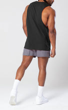 Load image into Gallery viewer, Project Titan Men's Icon Drop Arm Tank Top – Cut Off Sleeveless Gym Shirt for Weightlifting & Bodybuilding in Black