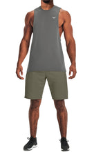Load image into Gallery viewer, Project Titan Men's Drop Arm Tank Top – Loose Fit Cut Off Sleeveless Gym Shirt for Weightlifting & Training in Steel Grey