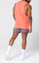 Load image into Gallery viewer, Project Titan Men's Icon Drop Arm Tank Top – Cut Off Sleeveless Gym Shirt for Weightlifting & Bodybuilding in Sunset Coral