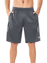 Load image into Gallery viewer, NORTHYARD Men's 10" Athletic Shorts – Quick-Dry Mesh Gym & Basketball Training Shorts in Smoke Grey