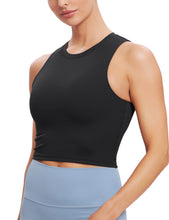 Load image into Gallery viewer, Natural Feelings Nudi Sports Bras for Women Removable Padded Yoga Tank Tops Sleeveless Fitness Workout Crop Tops Black
