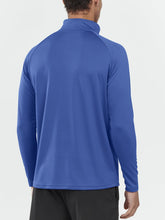 Load image into Gallery viewer, NORTHYARD Men's Quarter Zip Pullover – Long Sleeve Moisture-Wicking Running Shirt with UPF 50+ in Dark Blue