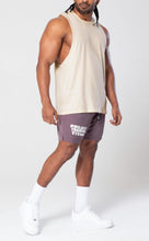 Load image into Gallery viewer, Project Titan Men's Drop Arm Tank Top – Cut Off Sleeveless Gym Shirt for Weightlifting & Bodybuilding in Oat Milk