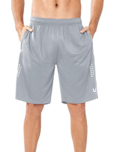 Load image into Gallery viewer, NORTHYARD Men's 10" Athletic Shorts – Quick-Dry Mesh Gym & Basketball Training Shorts in Light Grey