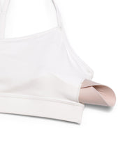 Load image into Gallery viewer, CRZ YOGA Butterluxe Womens Y Back Sports Bra - Padded Racerback Low Impact Spaghetti Thin Strap Workout Yoga Top Milky White (Bone)