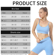 Load image into Gallery viewer, Women Seamless Yoga Set 2 Piece Workout Sport Bra with High Waist Shorts Legging Outfit Tracksuit.JNINTH (Orange)