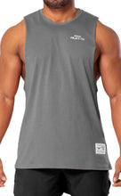 Load image into Gallery viewer, Project Titan Men's Drop Arm Tank Top – Cut Off Sleeveless Gym Shirt for Weightlifting & Bodybuilding in Steel Grey