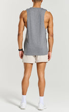 Load image into Gallery viewer, Project Titan Men's Drop Arm Tank Top – Cut Off Sleeveless Gym Shirt for Weightlifting & Bodybuilding in Dark Heather Grey