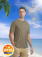Load image into Gallery viewer, MAGCOMSEN Men's Summer UPF 50 Crew Neck Lightweight Short Sleeve Rash Guard Quick Dry Shirts