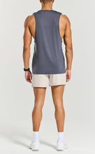Load image into Gallery viewer, Project Titan Men's Drop Arm Tank Top – Cut Off Sleeveless Gym Shirt for Weightlifting & Training in Dark Blue Grey