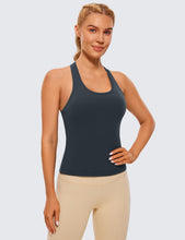 Load image into Gallery viewer, CRZ YOGA Butterluxe Racerback Workout Tank Tops for Women Sleeveless Camisole Gym Athletic Yoga Shirts True Navy