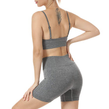 Load image into Gallery viewer, Women Seamless Yoga Set 2 Piece Workout Sport Bra with High Waist Shorts Legging Outfit Tracksuit.JNINTH