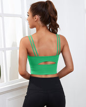 Load image into Gallery viewer, Everrysea Longline Sports Bra for Women Padded Workout Tank Tops Built in Bras Strappy Yoga Corp Top Camisole