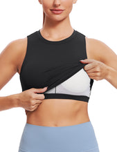 Load image into Gallery viewer, Natural Feelings Nudi Sports Bras for Women Removable Padded Yoga Tank Tops Sleeveless Fitness Workout Crop Tops Black