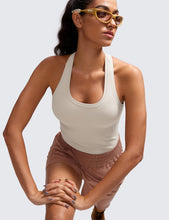 Load image into Gallery viewer, CRZ YOGA Butterluxe Racerback Workout Tank Tops for Women Sleeveless Camisole Gym Athletic Yoga Shirts Mojave Tan