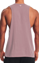 Load image into Gallery viewer, Project Titan Men's Drop Arm Tank Top – Loose Fit Cut Off Sleeveless Gym Shirt for Weightlifting & Training in Pale Plum