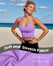 Load image into Gallery viewer, Everrysea Longline Sports Bra for Women Padded Workout Tank Tops Built in Bras Strappy Yoga Corp Top Camisole