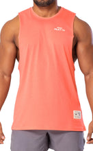 Load image into Gallery viewer, Project Titan Men's Icon Drop Arm Tank Top – Cut Off Sleeveless Gym Shirt for Weightlifting & Bodybuilding in Sunset Coral