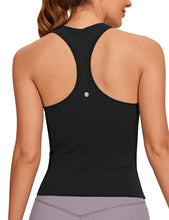Load image into Gallery viewer, CRZ YOGA Butterluxe Racerback Workout Tank Tops for Women Sleeveless Camisole Gym Athletic Yoga Shirts Black