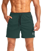 Load image into Gallery viewer, G Gradual Men's 5" Running Shorts with Zip Pockets – Quick-Dry Gym & Athletic Workout Shorts in Army Green