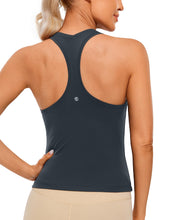 Load image into Gallery viewer, CRZ YOGA Butterluxe Racerback Workout Tank Tops for Women Sleeveless Camisole Gym Athletic Yoga Shirts True Navy