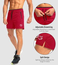 Load image into Gallery viewer, G Gradual Men's 5" Running Shorts with Zip Pockets – Quick-Dry Gym & Athletic Workout Shorts in Red