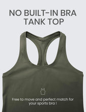Load image into Gallery viewer, CRZ YOGA Butterluxe Racerback Workout Tank Tops for Women Sleeveless Camisole Gym Athletic Yoga Shirts Light Army Green