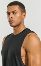 Load image into Gallery viewer, Project Titan Men's Drop Arm Tank Top – Cut Off Sleeveless Gym Shirt for Weightlifting & Bodybuilding in Black