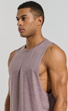 Load image into Gallery viewer, Project Titan Men's Drop Arm Tank Top – Cut Off Sleeveless Gym Shirt for Weightlifting & Training in Light Grape Flax