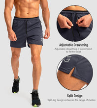 Load image into Gallery viewer, G Gradual Men's 5" Running Shorts with Zip Pockets – Quick-Dry Gym & Athletic Workout Shorts in Dark Grey
