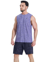 Load image into Gallery viewer, EZRUN Men's Tank Tops Quick Dry Workout Muscle Sleeveless Shirts Summer Gym Athletic Shirt for Swim Beach Running Purple