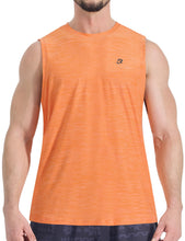 Load image into Gallery viewer, EZRUN Men's Tank Tops Quick Dry Workout Muscle Sleeveless Shirts Summer Gym Athletic Shirt for Swim Beach Running Orange
