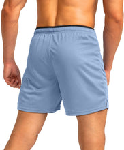 Load image into Gallery viewer, G Gradual Men's 5" Running Shorts with Zip Pockets – Quick-Dry Gym & Athletic Workout Shorts in Light Blue