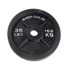 Load image into Gallery viewer, 255lb. Cast Iron Olympic Plate Set Weight Training Plate Set - The Home Fitness Corp