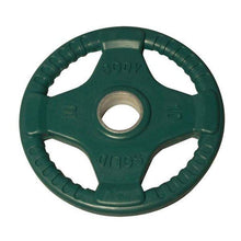 Load image into Gallery viewer, 300lb. Color Rubber Grip Olympic Weight Set with 7ft. Olympic bar and collars - The Home Fitness Corp