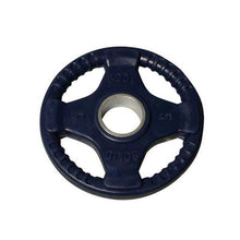 Load image into Gallery viewer, 300lb. Color Rubber Grip Olympic Weight Set with 7ft. Olympic bar and collars - The Home Fitness Corp
