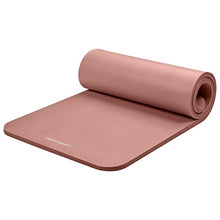 Load image into Gallery viewer, Retrospec Solana Yoga Mat 1" Thick w/Nylon Strap for Men & Women - Non Slip Exercise Mat for Home Yoga, Pilates, Stretching, Floor & Fitness Workouts - Rose
