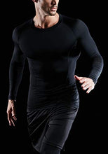 Load image into Gallery viewer, ATHLIO Men's UPF 50+ Long Sleeve Compression Shirts, Water Sports Rash Guard Base Layer, Athletic Workout Shirt, 3pack Black/Charcoal/White