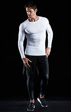 Load image into Gallery viewer, ATHLIO Men's UPF 50+ Long Sleeve Compression Shirts, Water Sports Rash Guard Base Layer, Athletic Workout Shirt, 3pack Black/Charcoal/White