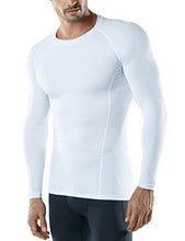Load image into Gallery viewer, ATHLIO Men's UPF 50+ Long Sleeve Compression Shirts, Water Sports Rash Guard Base Layer, Athletic Workout Shirt, 3pack Black/Charcoal/White