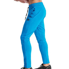 Load image into Gallery viewer, BROKIG Mens Zip Joggers Pants - Casual Gym Workout Track Pants Comfortable Slim Fit Tapered Sweatpants with Pockets (Electric Blue)