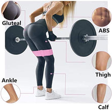 Load image into Gallery viewer, Tong Hao Adjustable Resistance Band for Legs and Hip Non-Slip Fabric Exercise Bands for Fitness Squat Workout-Triple Resistance Choice Pink