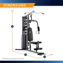 Load image into Gallery viewer, Marcy 150lb. Stack Home Gym with Pulley, Arm, and Leg Developer Multifunctional Workout Station for Weightlifting and Bodybuilding – 300 lbs Capacity MWM-4965, Black