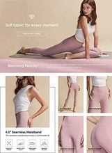 Load image into Gallery viewer, TSLA High Waist Yoga Pants with Pockets, Tummy Control Yoga Leggings, Non See-Through Workout Running Tights, Capris Pocket Peachy Light Grey