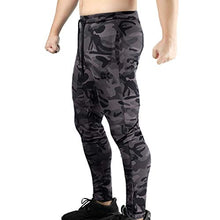 Load image into Gallery viewer, BROKIG Mens Zip Joggers Pants - Casual Gym Workout Track Pants Comfortable Slim Fit Tapered Sweatpants with Pockets (Camo Grey)
